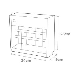 Mata Insectos Profesional Eléctrico, Cromo/Negro, 2 X 8W, 50 M², 33 X 9 X 26 Cm