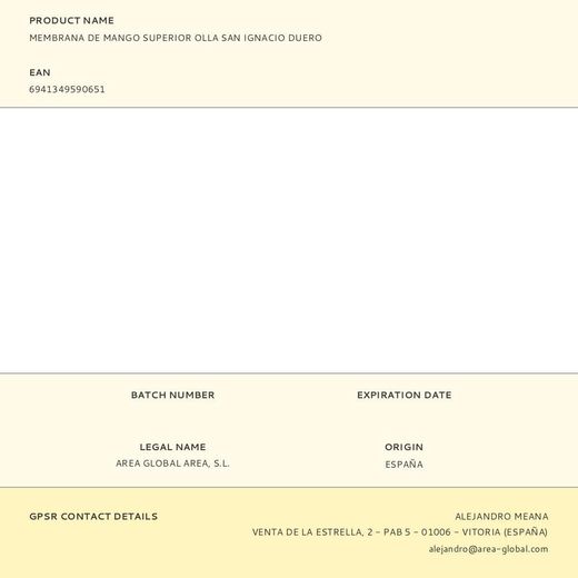 Membrana De Mango Superior Olla San Ignacio Duero