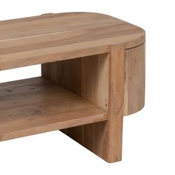 Mesa Centro Natural Madera De Acacia 120 X 50 X 40 Cm