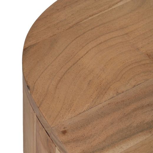 Mesa Centro Natural Madera De Acacia 120 X 50 X 40 Cm