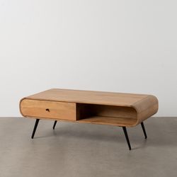 Mesa Centro Natural Madera De Mango 120 X 60 X 40 Cm