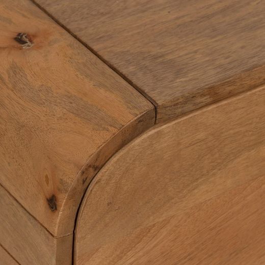 Mesa Centro Natural Madera De Mango 120 X 60 X 40 Cm