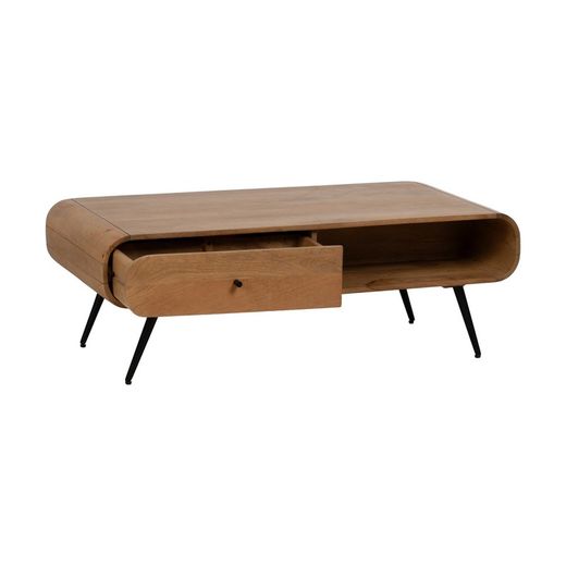 Mesa Centro Natural Madera De Mango 120 X 60 X 40 Cm