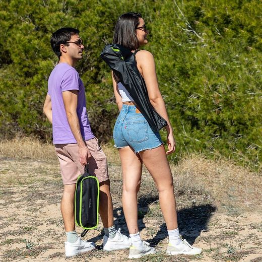 Mesa De Camping Plegable Textil Con Funda Cafolby