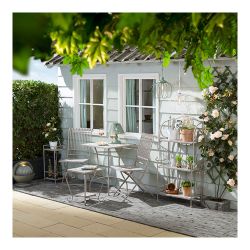 Mesa Metálica/Mosaico Bistro, Color Marrón, Para Exterior, 58 X 58 X 72 Cm