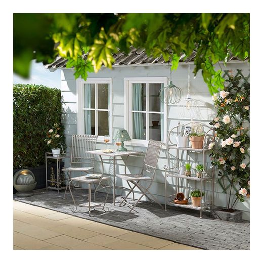 Mesa Metálica/Mosaico Bistro, Color Marrón, Para Exterior, 58 X 58 X 72 Cm