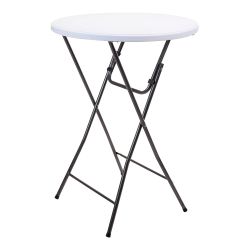 Mesa Redonda Plegable Color Blanco Ø80 X 110 Cm