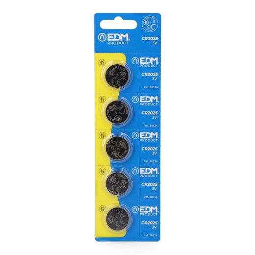 Micro Pila De Botón Litio Max-Pro Cr2025 3 V Ø20,0 X 2,5 Mm Blister 5 Uds