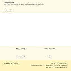 Mini Canal Adhesiva Blanca 2 M 10 X 10 Mm (Precio Por  Metro)