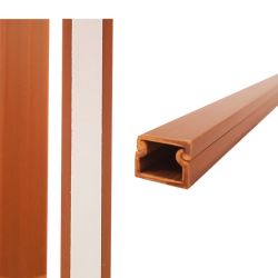 Mini Canal Adhesiva Madera Oscura 2 M 10 X 10 Mm  (Precio Por Metro)