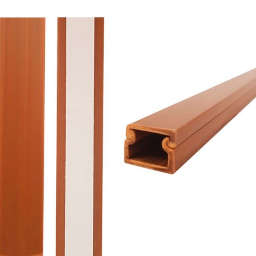 Mini Canal Adhesiva Madera Oscura 2 M 10 X 10 Mm  (Precio Por Metro)