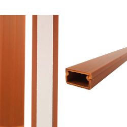 Mini Canal Adhesiva Madera Oscura 2 M 19 X 11 Mm  (Precio Por Metro)