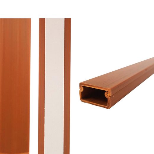 Mini Canal Adhesiva Madera Oscura 2 M 19 X 11 Mm  (Precio Por Metro)