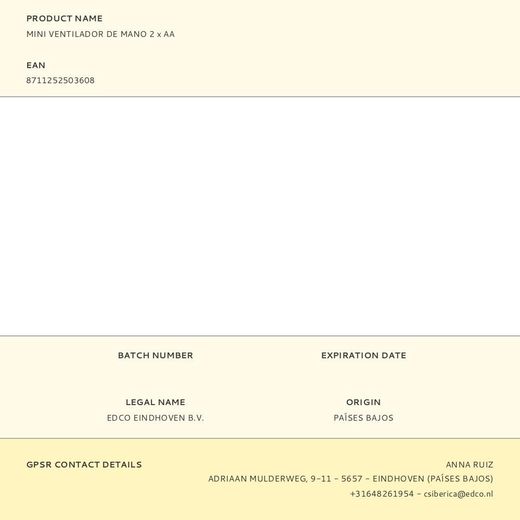 Mini Ventilador De Mano 2 X Aa