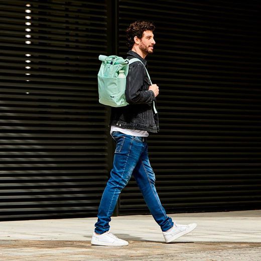 Mochila Urbana Con Cierre Superior Enrollable 10 L. Serie 1918, Verde