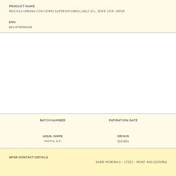 Mochila Urbana Con Cierre Superior Enrollable 10 L. Serie 1918, Verde