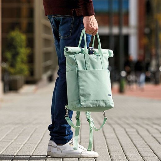 Mochila Urbana Con Cierre Superior Enrollable 10 L. Serie 1918, Verde