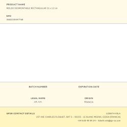 Molde Desmontable Rectangular 31 X 12 Cm