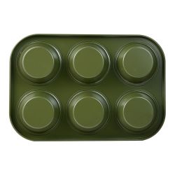 Molde Para 6 Magdalenas De Acero Al Carbono, Experto, 26,5 X 18,5 X 3 Cm