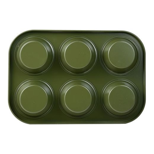 Molde Para 6 Magdalenas De Acero Al Carbono, Experto, 26,5 X 18,5 X 3 Cm