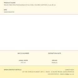 Molde Para Mini Magdalenas De Silicona, Colores Surtidos, Ø6,5 Cm, 6 Uds