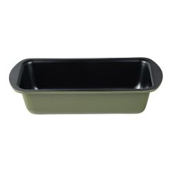 Molde Rectangular De Acero Al Carbono, Para Horno, Experto, Verde Oliva, 25.5 X 13,3 X 5,7 Cm