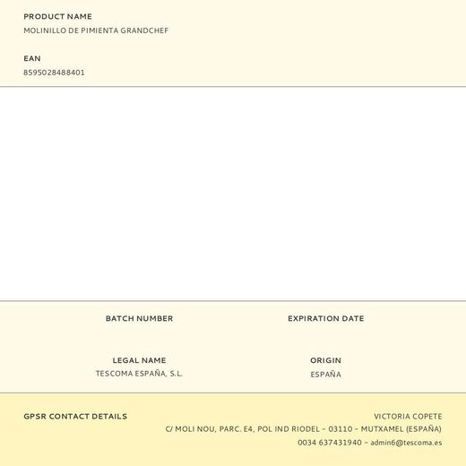 Molinillo De Pimienta Grandchef