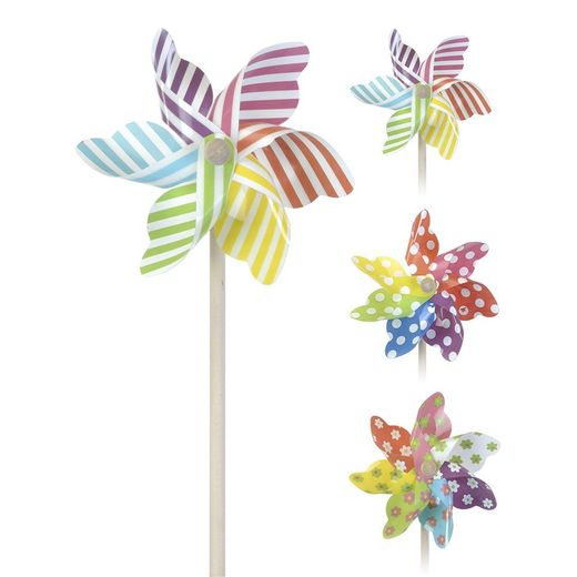 Molinillo De Viento Ø22X55Cm Colores / Modelos Surtidos