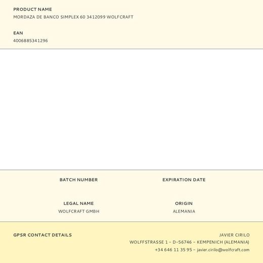 Mordaza De Banco Simplex 60