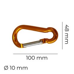 Mosqueton Aluminio Ø10Mm X 10Cm Colores Surtidos Edm