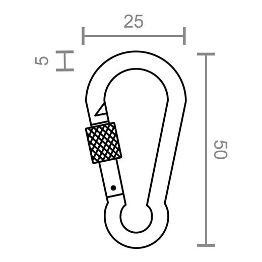 Mosquetón Bombero Con Seguro, Msq02, Acero Galvanizado, 6 X 60 Mm. 2 Unidades