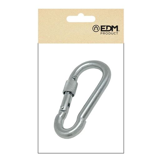 Mosquetón Bombero Con Seguro, Msq02, Acero Galvanizado, 9 X 90 Mm