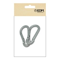 Mosquetón Bombero Sin Seguro, Msq01, Acero Galvanizado, 6 X 60 Mm. 2 Unidades