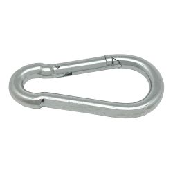 Mosquetón Bombero Sin Seguro, Msq01, Acero Galvanizado, 7 X 70 Mm. 2 Unidades