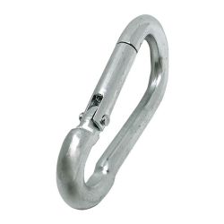 Mosquetón Bombero Sin Seguro, Msq01, Acero Galvanizado, 8 X 80 Mm