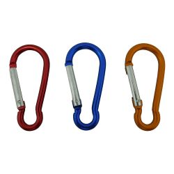 Mosquetón Msq04, Aluminio, Colores Surtidos. 5 X 50 Mm, 2 Unidades