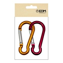 Mosquetón Msq04, Aluminio, Colores Surtidos. 5 X 50 Mm, 2 Unidades