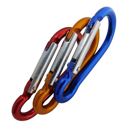 Mosquetón Msq04, Aluminio, Colores Surtidos, 6 X 60 Mm, 2 Unidades