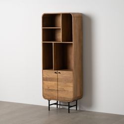 Mueble Auxiliar Natural Madera De Mango 60 X 30 X 160 Cm