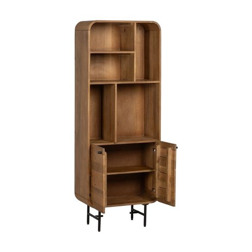 Mueble Auxiliar Natural Madera De Mango 60 X 30 X 160 Cm