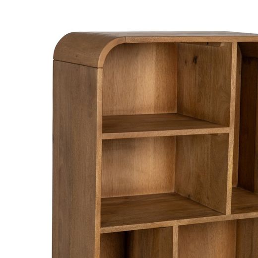 Mueble Auxiliar Natural Madera De Mango 60 X 30 X 160 Cm