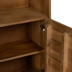Mueble Auxiliar Natural Madera De Mango 60 X 30 X 160 Cm
