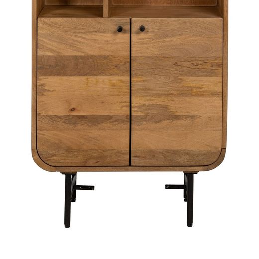Mueble Auxiliar Natural Madera De Mango 60 X 30 X 160 Cm