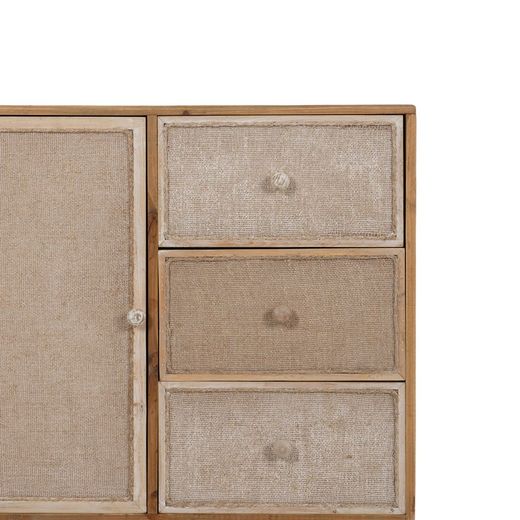 Mueble Recibidor Natural Dm-Madera 75,50 X 37 X 75,50 Cm