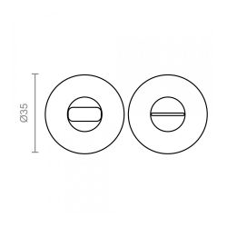 Muletilla Roseta 707 Ø35 Mm Latón Satinado