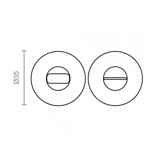 Muletilla Roseta 707 Ø35 Mm Latón Satinado