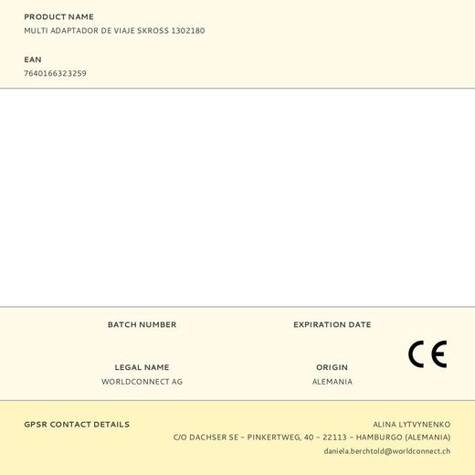 Multi Adaptador De Viaje Skross 1302180