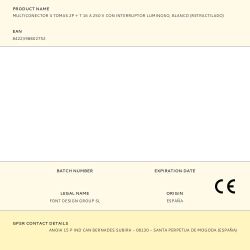 Multiconector 4 Tomas 2P + T 16 A 250 V Con Interruptor Luminoso, Blanco (Retractilado)
