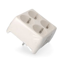 Multiconector T/Tl Cuadruple Salida Economico (Retractilado) 16A 2.400W Edm 4,8Mm