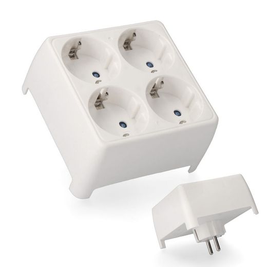 Multiconector T/Tl Cuadruple Salida Economico (Retractilado) 16A 2.400W Edm 4,8Mm